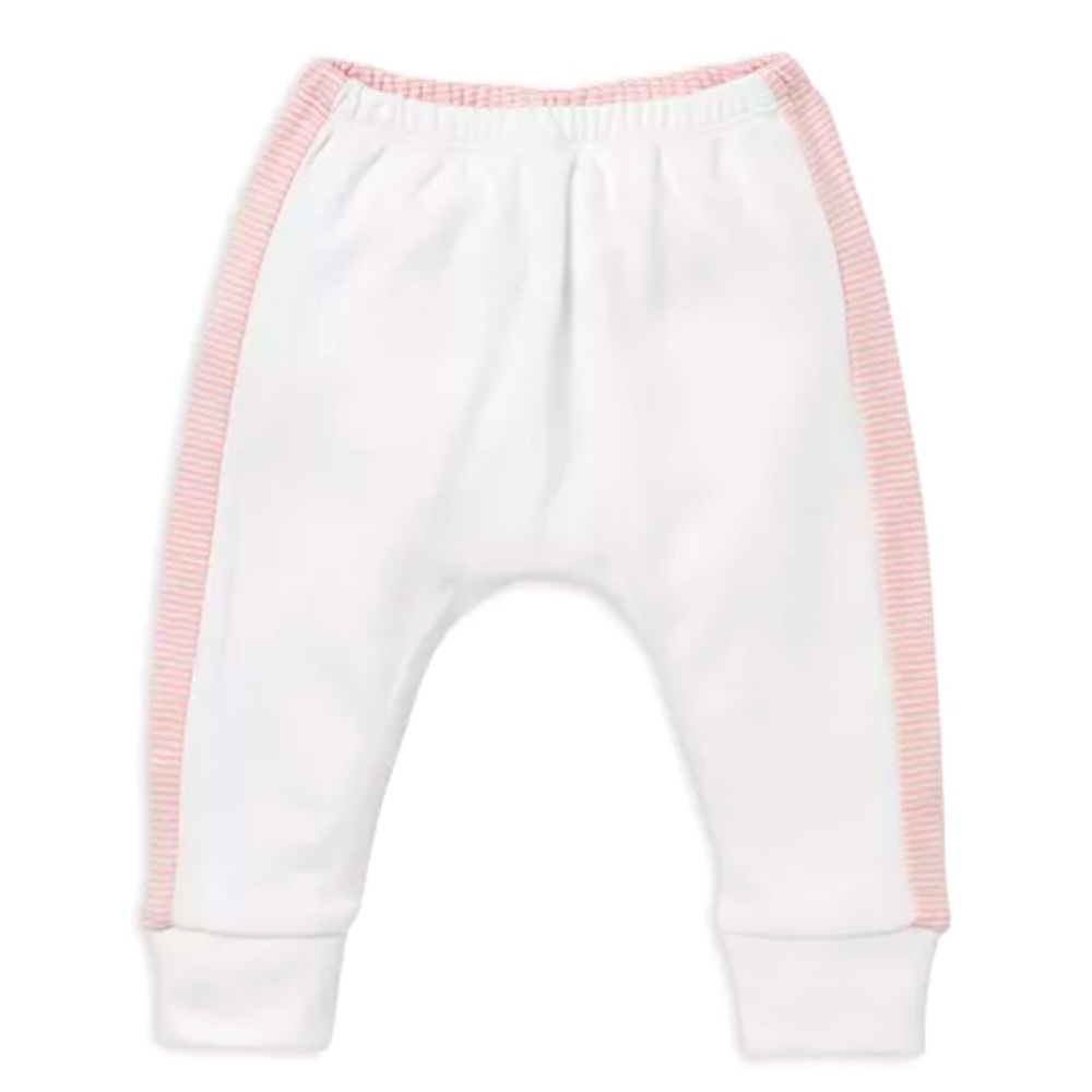 MORI Unisex Color Blocked Pink & White Stripe Yoga Pants | Size 3-6 Months